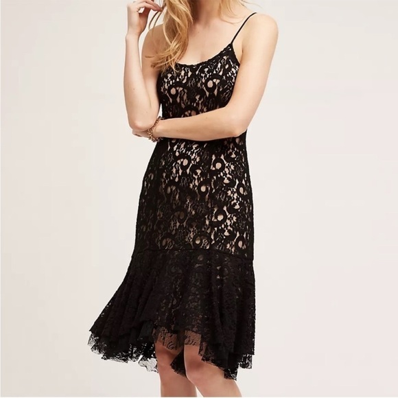 Moulinette Soeurs Dresses & Skirts - Anthropologie Moulinette Soeurs Black Lace Midi Cami Cotrina Dress Size 0 NWT